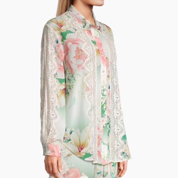 JOHNNY WAS Ruksana Floral Silk Shirt - Picture 4 of 5